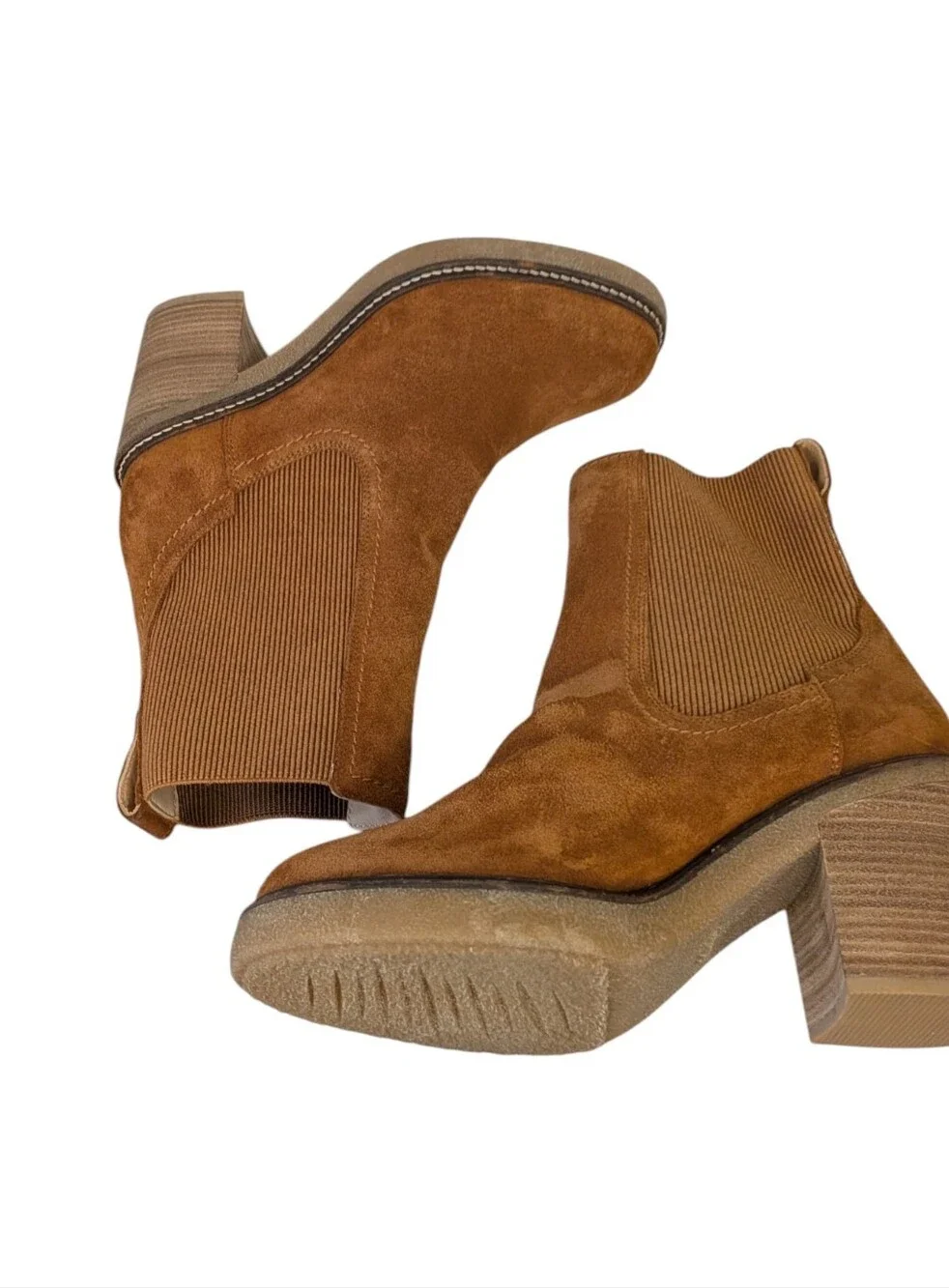Clarks Women Cassiano Top Mid Tan Suede ...Size  10